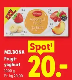 Lidl Milbona Frugt-yoghurt tilbud