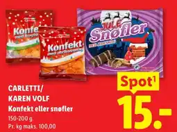 Lidl Carletti Konfekt eller snøfler tilbud