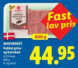 Lidl Madværket Hakket grise- og kalvekød tilbud
