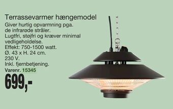 Harald Nyborg Terrassevarmer hængemodel tilbud