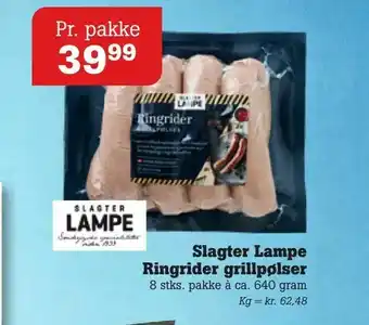 Poetzsch Padborg Slagter Lampe Ringrider grillpølser tilbud