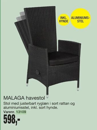 Harald Nyborg MALAGA havestol tilbud