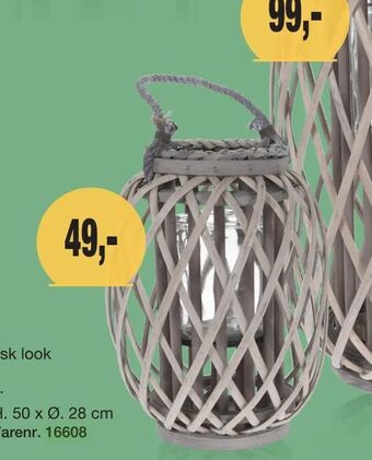 Harald Nyborg Lanterne i rattan tilbud