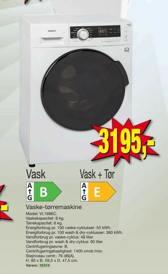 Harald Nyborg Vaske-tørremaskine tilbud