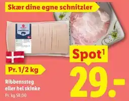 Lidl Ribbenssteg eller hel skinke tilbud