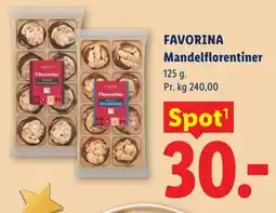 Lidl FAVORINA Mandelflorentiner tilbud