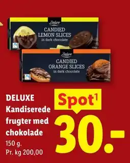 Lidl DELUXE Kandiserede frugter med chokolade tilbud