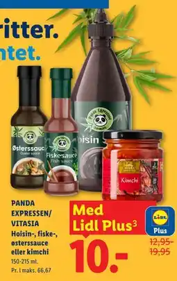 Lidl PANDA EXPRESSEN/ VITASIA Hoisin-, fiske-, østerssauce eller kimchi, App-pris tilbud