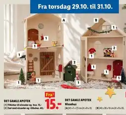 Lidl DET GAMLE APOTEK Tilbehør til missedør og -hus tilbud