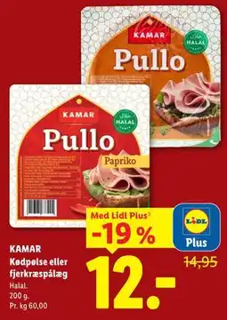 Lidl KAMAR, App-pris tilbud