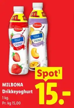 Lidl MILBONA Drikkeyoghurt tilbud