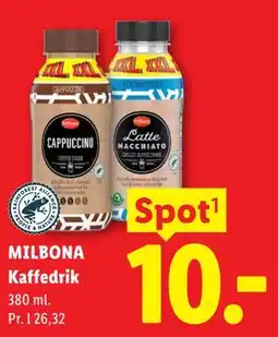 Lidl MILBONA Kaffedrik tilbud