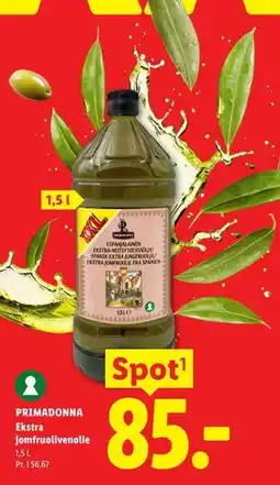 Lidl PRIMADONNA Ekstra jomfruolivenolie tilbud