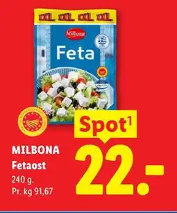 Lidl MILBONA Fetaost tilbud