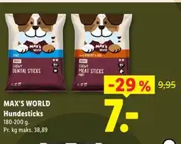 Lidl MAX'S WORLD Hundesticks tilbud