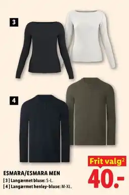 Lidl ESMARA/ESMARA MEN Langærmet bluse tilbud