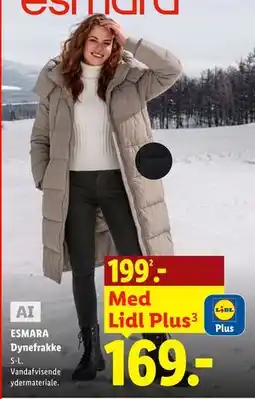Lidl ESMARA Dynefrakke tilbud
