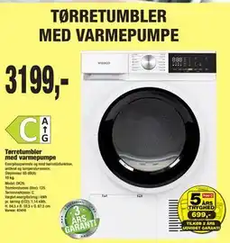 Harald Nyborg TØRRETUMBLER MED VARMEPUMPE tilbud