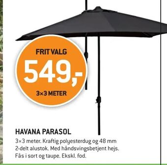 XL-BYG Havana parasol tilbud