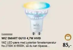 Harald Nyborg Wiz smart gu10 4,7w hvid tilbud