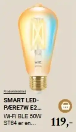 Harald Nyborg Wiz smart led-pære 7w e27 tilbud