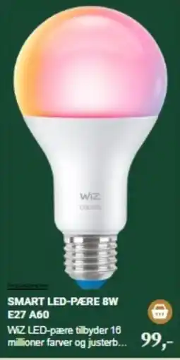 Harald Nyborg Wiz smart led-pære 8w e27 a60 tilbud