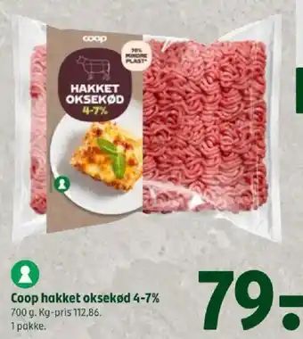 Coop hakket oksekød 4-7%
