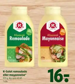 Coop 365 K-Salat remoulade eller mayonnaise tilbud