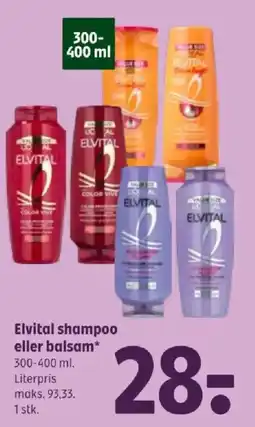 Coop 365 Elvital shampoo eller balsam tilbud