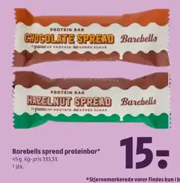 Coop 365 Barebells spread proteinbar tilbud