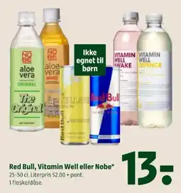 Coop 365 Red Bull, Vitamin Well eller Nobe tilbud