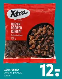 Coop 365 Xtra! rosiner tilbud