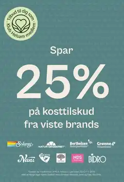 Helsam Spar 25% på kosttilskud tilbud