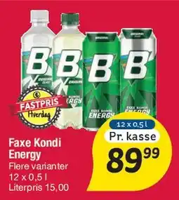 Fakta Tyskland Faxe Kondi Energy (kasse) tilbud