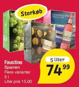 Fakta Tyskland Faustino (vin, 5 liter) tilbud