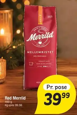 Fakta Tyskland Merrild Mellemristet (Rød Merrild) tilbud