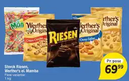 Fakta Tyskland Storck Riesen / Werther's / Mamba tilbud