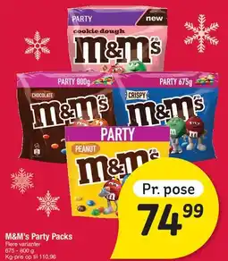 Fakta Tyskland M&M's Party Packs tilbud