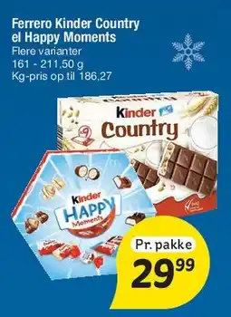 Fakta Tyskland Ferrero Kinder Country tilbud