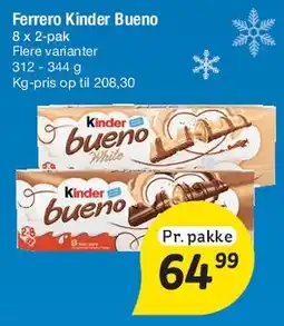 Fakta Tyskland Ferrero Kinder Bueno tilbud