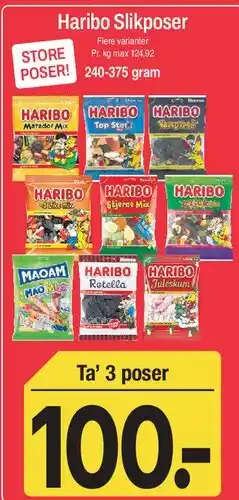 ABC Lavpris Haribo Slikposer tilbud