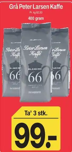 ABC Lavpris Grå Peter Larsen Kaffe tilbud