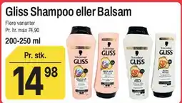 ABC Lavpris Gliss Shampoo eller Balsam tilbud
