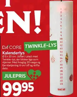 Din Isenkræmmer DA CORE kalenderlys (Twinkle-lys) tilbud