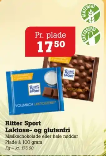 Ritter Sport Laktose- og glutenfri