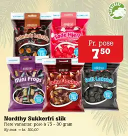 Poetzsch Padborg Nordthy Sukkerfri slik tilbud