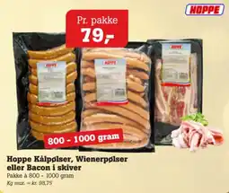 Poetzsch Padborg Hoppe Kålpolser, Wienerpolser eller Bacon i skiver tilbud
