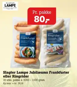 Poetzsch Padborg Slagter Lampe Jubilæums Frankfurter eller Ringrider tilbud