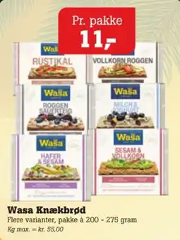 Poetzsch Padborg Wasa Knækbrød tilbud