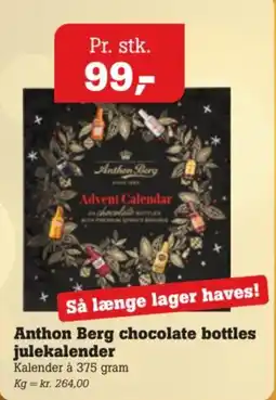 Poetzsch Padborg Anthon Berg chocolate bottles julekalender tilbud